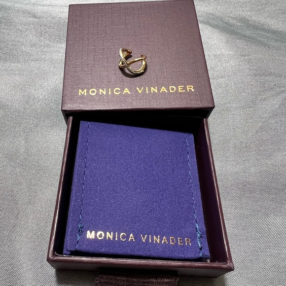 Riva Crossover Diamond Ear Cuff - Picture 1 of 4